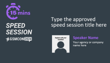 Speed session slide deck template